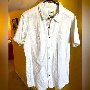 YoungLA white button up short sleeved shirt